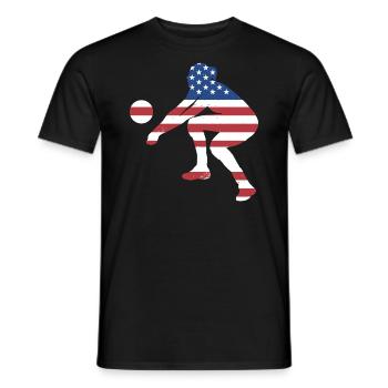 Sport Us Flag Volleyball - Männer T-Shirt - Schwarz - Vorne - AI Model Male 178 light (178cm)