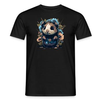 Funny guinea pig - Men's T-Shirt - black - Front - AI Model Male 178 light (178cm)