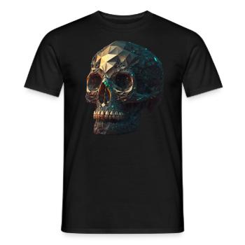 Kristallschädel Crystal Skull - Männer T-Shirt - Schwarz - Vorne - AI Model Male 178 light (178cm)