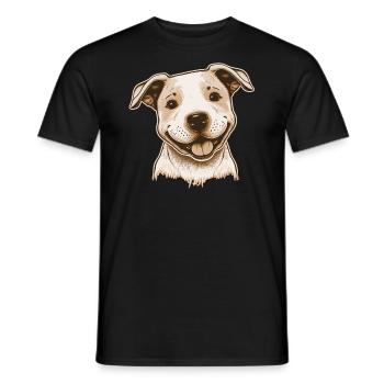 American Staffordshire Terrier - Men's T-Shirt - black - Front - AI Model Male 178 light (178cm)