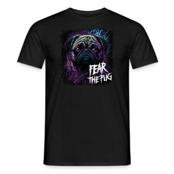 Fear the Pug - Men's T-Shirt - black - Front - AI Model Male 178 light (178cm)