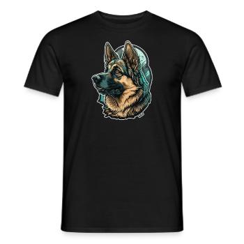 Majestic German shepherd - Männer T-Shirt - Schwarz - Vorne - AI Model Male 178 light (178cm)
