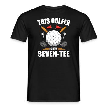 Geburtstag Golf für Frauen Männer 70 Jahre alt Golfen - Männer T-Shirt - Schwarz - Vorne - AI Model Male 178 light (178cm)