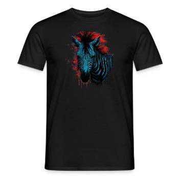 Zebra - Männer T-Shirt - Schwarz - Vorne - AI Model Male 178 light (178cm)