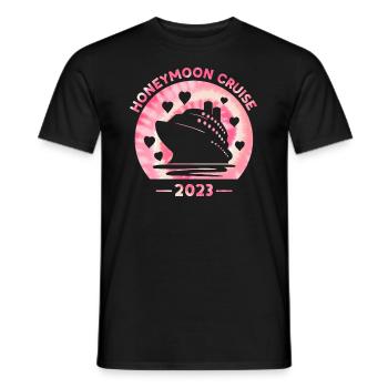Croisière lune de miel 2023 Tie Dye Print Voyage en famille - T-shirt homme - noir - Devant - AI Model Male 178 light (178cm)
