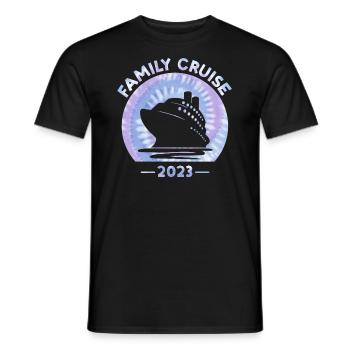 Family Cruise 2023 Tie Dye Print Family Travel - Men's T-Shirt - black - Front - AI Model Male 178 light (178cm)