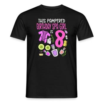 Spa Birthday For Girls 8th Spa Birthday Party - Men's T-Shirt - black - Front - AI Model Male 178 light (178cm)