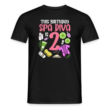Spa Birthday For Girls 2nd Spa Birthday Party - Men's T-Shirt - black - Front - AI Model Male 178 light (178cm)