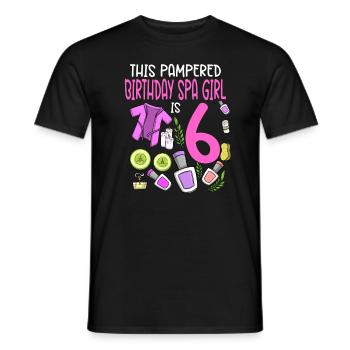 Spa Birthday For Girls 6th Spa Birthday Party - Men's T-Shirt - black - Front - AI Model Male 178 light (178cm)