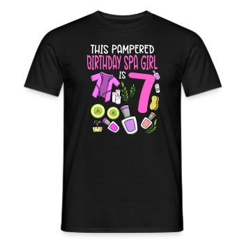 Spa Birthday For Girls 7th Spa Birthday Party - Men's T-Shirt - black - Front - AI Model Male 178 light (178cm)