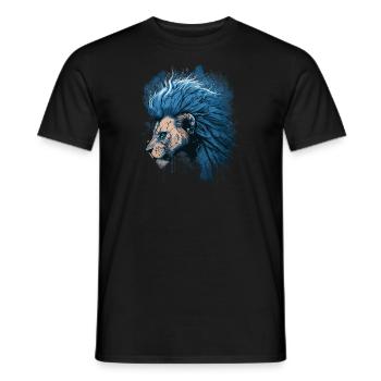Signe du zodiaque Lion - T-shirt homme - noir - Devant - AI Model Male 178 light (178cm)