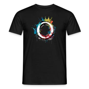 Graffiti Buchstabe O mit 👑 - Männer T-Shirt - Schwarz - Vorne - AI Model Male 178 light (178cm)