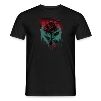 Rose - Männer T-Shirt - Schwarz - Vorne - AI Model Male 178 light (178cm)