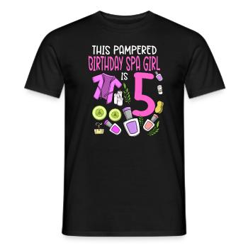 Spa Birthday For Girls 5th Spa Birthday Party - Men's T-Shirt - black - Front - AI Model Male 178 light (178cm)
