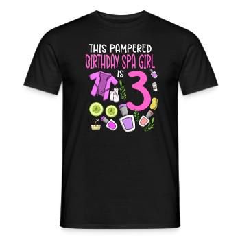 Spa Birthday For Girls 3rd Spa Birthday Party - Men's T-Shirt - black - Front - AI Model Male 178 light (178cm)