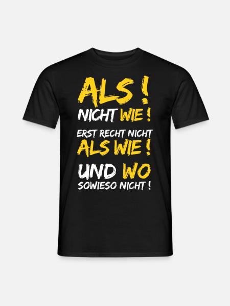 Grammatik Spruch Deutsch Lehrer Rechtschreibung - Männer T-Shirt - Schwarz