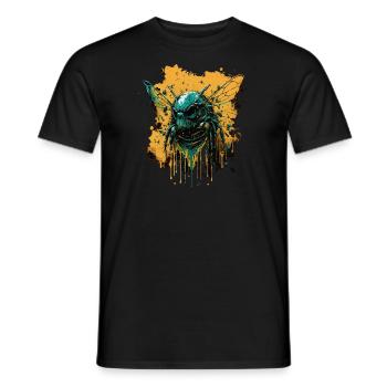 Gruselige Horrorbiene - Männer T-Shirt - Schwarz - Vorne - AI Model Male 178 light (178cm)