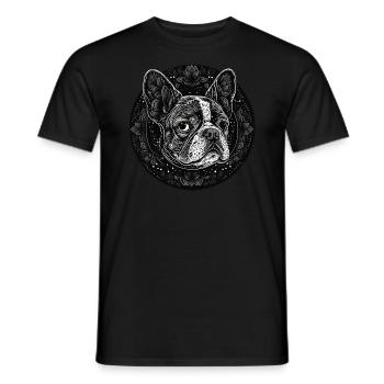 Bouledogue français - T-shirt homme - noir - Devant - AI Model Male 178 light (178cm)