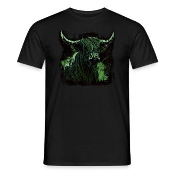 Bovins écossais des Highlands - T-shirt homme - noir - Devant - AI Model Male 178 light (178cm)