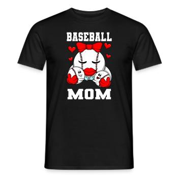 Baseball Mom für Frauen Softball Mama - Männer T-Shirt - Schwarz - Vorne - AI Model Male 178 light (178cm)