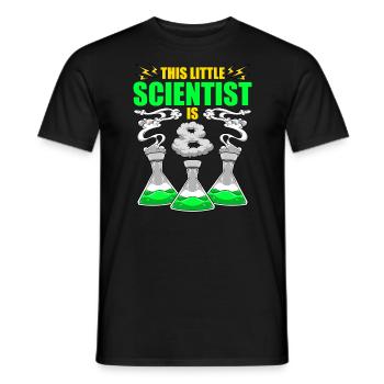Science Birthday 8th Science Theme Party Scientist - Men's T-Shirt - black - Front - AI Model Male 178 light (178cm)