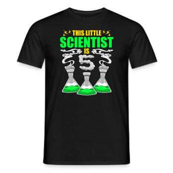 Science Anniversaire 5ème Science Theme Party Scientifique - T-shirt homme - noir - Devant - AI Model Male 178 light (178cm)