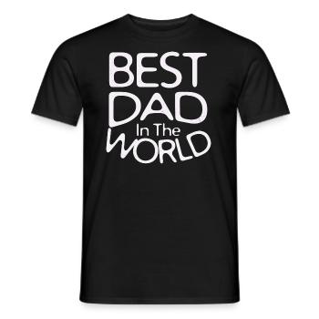 Best Dad in the world - Men's T-Shirt - black - Front - AI Model Male 178 light (178cm)