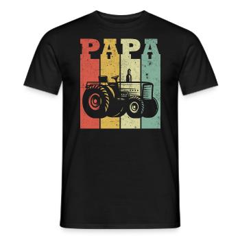 Vater Traktor Landwirt - Männer T-Shirt - Schwarz - Vorne - AI Model Male 178 light (178cm)