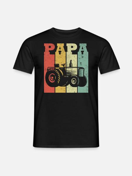 Vater Traktor Landwirt - Männer T-Shirt - Schwarz