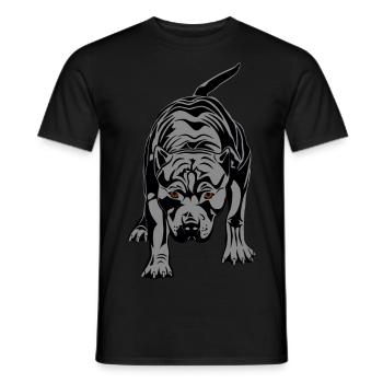 Pitbull - Männer T-Shirt - Schwarz - Vorne - AI Model Male 178 light (178cm)