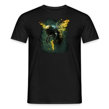 Gruselige Zombie Horrorbiene - Männer T-Shirt - Schwarz - Vorne - AI Model Male 178 light (178cm)