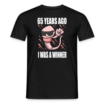 Homme Sperme Anniversaire 65 ans - T-shirt homme - noir - Devant - AI Model Male 178 light (178cm)