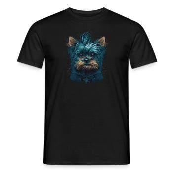 Punky Yorkshire Terrier - T-shirt homme - noir - Devant - AI Model Male 178 light (178cm)