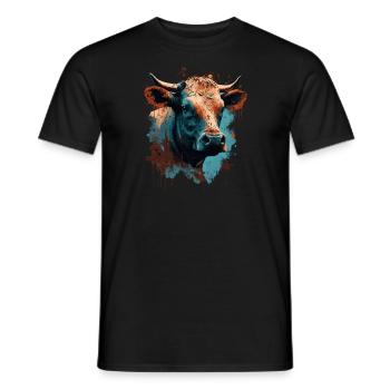 Eine Kuh - Männer T-Shirt - Schwarz - Vorne - AI Model Male 178 light (178cm)
