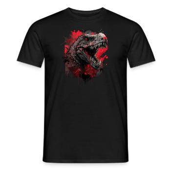 T-Rex looks evil - Men's T-Shirt - black - Front - AI Model Male 178 light (178cm)