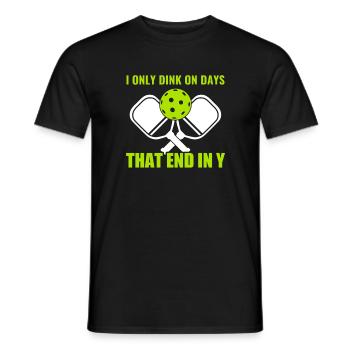 Pickleball Dink An Tagen, Die In Y Enden Lustiges - Männer T-Shirt - Schwarz - Vorne - AI Model Male 178 light (178cm)