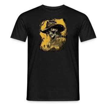 Untoter Cowboy - Männer T-Shirt - Schwarz - Vorne - AI Model Male 178 light (178cm)