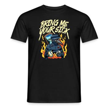 Peste Docteur Tenue Peste Docteur Masque Médicaments - T-shirt homme - noir - Devant - AI Model Male 178 light (178cm)