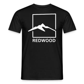 Hiking Redwood Minimalistic Mountains Nature - Männer T-Shirt - Schwarz - Vorne - AI Model Male 178 light (178cm)