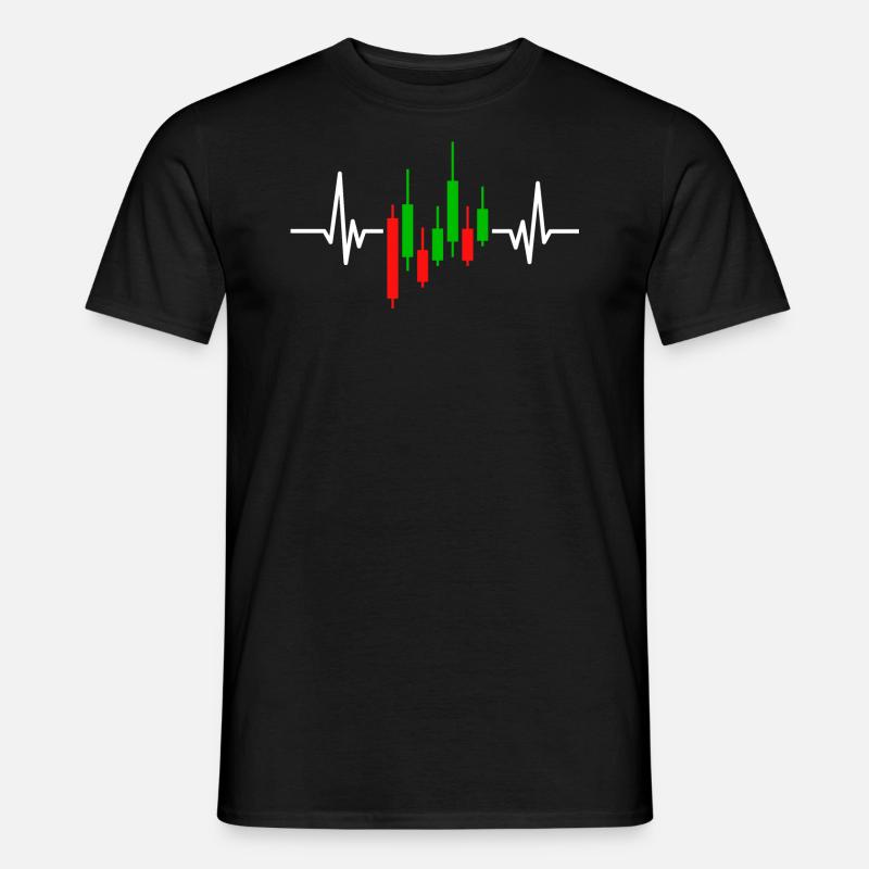 Forex-Trading-Herzschlag - Männer T-Shirt - Schwarz