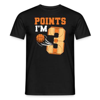 Basketball Geburtstagskind 3. Geburtstag Mottoparty - Männer T-Shirt - Schwarz - Vorne - AI Model Male 178 light (178cm)
