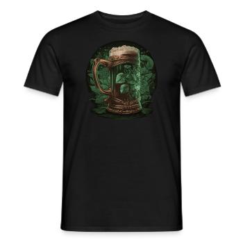 Biertrinken - Männer T-Shirt - Schwarz - Vorne - AI Model Male 178 light (178cm)