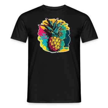 Fruit de l’ananas - T-shirt homme - noir - Devant - AI Model Male 178 light (178cm)