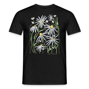 Marguerites - T-shirt homme - noir - Devant - AI Model Male 178 light (178cm)