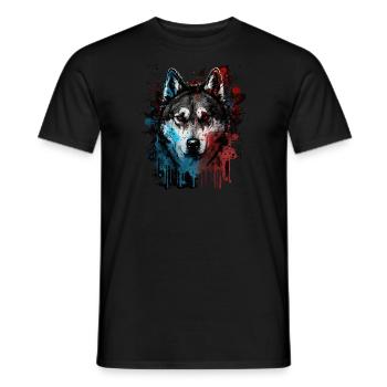 Husky Dog - Männer T-Shirt - Schwarz - Vorne - AI Model Male 178 light (178cm)