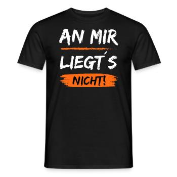 An mir liegt´s nicht - Lustiger Spruch - Männer T-Shirt - Schwarz - Vorne - AI Model Male 178 light (178cm)