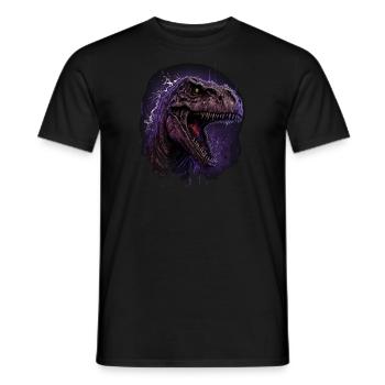 T-Rex looks angry - Men's T-Shirt - black - Front - AI Model Male 178 light (178cm)
