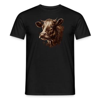 Eine Kuh - Männer T-Shirt - Schwarz - Vorne - AI Model Male 178 light (178cm)
