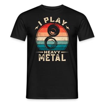 Sousaphon Blasmusik Tuba Instrument Musiker - Männer T-Shirt - Schwarz - Vorne - AI Model Male 178 light (178cm)