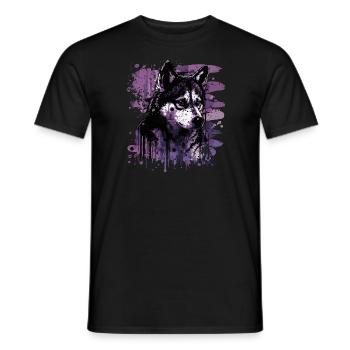 Husky Dog - Männer T-Shirt - Schwarz - Vorne - AI Model Male 178 light (178cm)